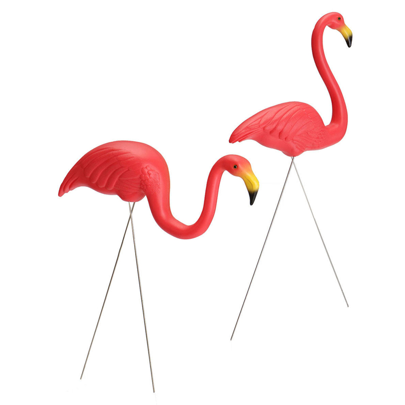Pink Flamingonhựa Yard Garden Lawn Art Đồ trang trí Retro Toy Decor