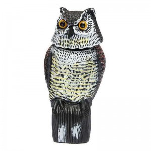 Bird Realistic Scarer Owl Scarecrow với đầu xoay và âm thanh cho sân vườn Khướcngoàingoài trời Kiểm soát dịch hạingoài trời